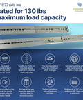 Heavy Duty Rackmount Sliding Rails Kit For 2U To 8U Server Racks Featuring Adjustable 26 To 40 Inch Depth And Rock Solid 130 Pound Limit with ball bearing slides.