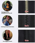 Zipper Repair Kit With 3 Different Sizes Replacement Zipper Heads And Quick Install Detachable Pulls No Sewing Needed Universal Fit For Jackets Luggage Bags Backpacks And More shown with metal, resin, and nylon zippers.