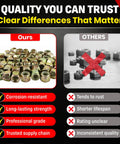 Comparison of 5/16 18 nylon insert lock nuts grade 8 alloy steel nylock hex nuts yellow chromate zinc high strength 50 pack