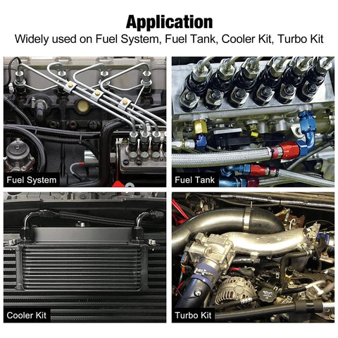 6AN Male Flare To 1/8 NPT 90 Degree Swivel Fitting Adapter Aluminum Black For High Performance Race-Ready Fuel Or Oil Lines AN To NPT Connector, 1500 PSI, -40F To 250F, 37 Degree AN Seal To 60 Degree NPT Seal used in fuel system, fuel tank, cooler kit, turbo kit