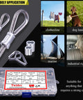 Heavy Duty Wire Rope Thimbles And Aluminum Crimping Loop Sleeves Kit For Rigging Includes 240 Piece Set In 3/64 To 5/32 Inch Range
