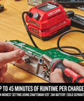 Using V20 Cordless Soldering Iron Workhorse Tool Only With Adjustable Temperature Dial 400-900°F on circuit board with 4 ft cord
