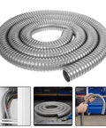 Built Tough Stainless Steel Flexible Wire Conduit For Electrical Cable Routing And High Temperature Rugged Metal Tubing coiled for easy installation.