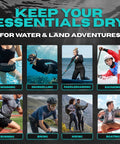 Underwater Waterproof Fanny Pack For Phones And Gear used in water and land sports like swimming, snorkeling, and kayaking