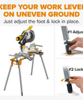Universal Portable Miter Saw Stand 2nd Generation Pro Grade With Quick Release Tool Mount Folding Design And 114 Inches Of Material Support