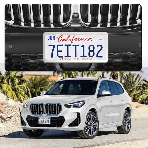 SUV with Stainless Steel License Plate Frames With 4 Holes 2 Pack Bolt And Gasket Cover Slim Car License Plate Holder For US Cars