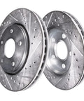 Front Brake Kit With Drilled And Slotted 12.99 Inch Rotors For 2011-2020 Jeep Grand Cherokee And 2011-2018 Dodge Durango Replacement