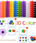 Interlocking Gears Kit For Kids With Tote Bag Hands On Fun 100 Colorful Pieces For Sensory Play Fine Motor Skill Building