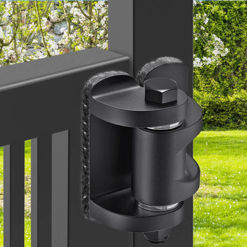 Beefy Heavy Duty Weld On Gate Hinges Dual Sided 1000lb Capacity Built For Real Tough Gates And Trailer Ramps 6mm Carbon Steel Weldable Hinges For Square Post To Tubular Gate Ideal For Heavy Gates 3.6 X 2.3 Inch Pack Of 2 welded to black metal gate and post