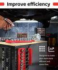 Six-Piece Magnetic Socket Organizer Set for SAE and Metric Sockets on toolbox in garage setting