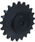 Rock Solid High Carbon Steel Roller Chain Sprocket With Type C Hub And Fully Reboreable Design Built Tough For Single Strand 180 Chain Size angled view.