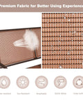 Close-up of the breathable fabric on the Two Person Swing Glider Chair 48 Inch Cozy Patio Bench for outdoor indoor use