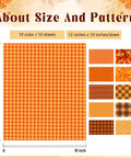 Fall Sublimation Transfer Paper Bundle, 10 Sheets, 12 By 10 Inches, Classic Color, varied patterns for DIY crafts visualization.