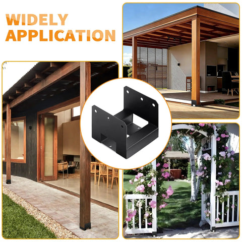 2 Pack Beefy Heavy Duty Metal Post Base For Concrete With 1 Inch Standoff Fits 4x4 Wood Posts Post Anchor Bracket For Decks Pergolas Gazebos Fences Railings And Mailboxes