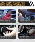 Blend Door Actuator visual guide showing issues with temperature control in cars for efficient air management.