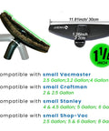 Horsehair Floor Attachment For Hard Surfaces And Tile With Vacuum Hose Adapter showing dimensions and compatibility