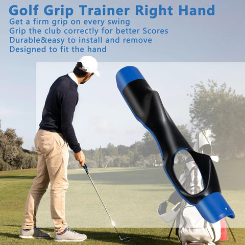 Grip Trainer For Golfers Right Hand Swing Training Aid Attaches To Most Golf Clubs For Proper Hand Position Anti Slip Firm Grip