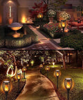 Low Voltage Tiki Torch Lights With Flickering Flame Effect 12V Outdoor Pathway And Landscape Lighting Waterproof Yard Decor