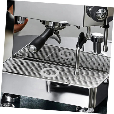 Espresso machine with visible E61 group head, fitted with Pro Grade Silicone Replacement Gasket Seal Ring For Coffee Machines And Espresso Makers Easy Fit For E61 Heads Heat Resistant Seal For Longevity No Mess Leaks Keeps Brews Smooth And Consistent.