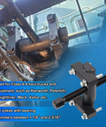 Heavy-Duty Yoke Puller And Removal Tool Kit for Commercial Trucks showing attached tool on axle