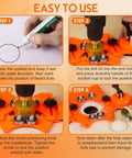 Instruction guide for using a Diamond Drill Bits Set For Tile And Glass 10-Piece Hollow Hole Saw Kit With Guidance Fixture Pro Grade Build.