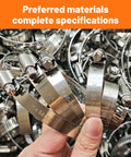 Heavy Duty 28 Piece Hose Clamp Kit With 304 Stainless Steel Worm Gear Clamps Ranging From Half Inch To Four Inches Wide For Radiators Coolant Lines Heater Pipes And Large Industrial Marine Automotive Applications That Are Super Tough, 304 stainless worm gear clamps in assorted sizes