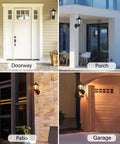 Motion Activated Outdoor Porch Light With Waterproof Exterior Sconce Featuring Motion Sensor installed on front door, porch, patio, and garage.