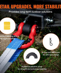 Detail of No Nonsense Heavy Duty 2 Inch Shackle Hitch Receiver with D-ring and protective cover for stability.