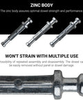 Zero Hassle Smooth Install Heavy Duty Zinc Plated Cam Lock Connectors And Double Ended Dowels For Seamlessly Joining Three Quarter Inch Panels. Zinc double ended dowels for easy assembly.