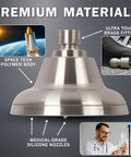 Ultimate Shower Head With Six Power Spray Patterns Including Mist For Real High Pressure Boost, Brushed Nickel, display of materials