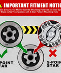 YTH22V46 Blades For Husqvarna 46 Inch Mower High Lift Blade Set 5-Star vs S-Star Mounting Pattern Notice