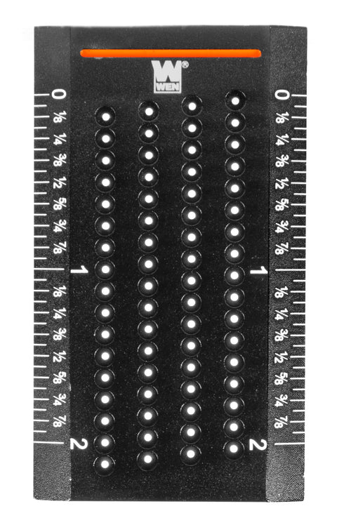 Slick Pocket Marking Edge Ruler For Precise Parallel Lines And Mortise Layouts with measurement holes and engraved markings