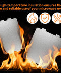 8 Pack Waveguide Covers For Microwave Repair Kit Cut To Fit Mica Board Sheets Universal 108mm By 99mm shown with flames