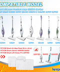 Replacement Steam Mop Pads For Shark Pocket Mops S3500 Series And Euro Pro Models, compatible models illustration.