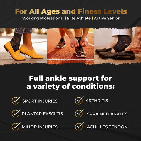 All Day Ankle And Foot Compression Sleeve Pull On For Men And Women Breathable Elastic Ankle Brace for sports injuries support