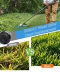 Man using Kobalt weed eater with Replacement Weed Eater Head For Kobalt 80V 40V And 24V Cordless Trimmers on lawn