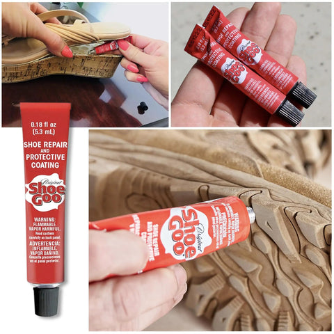 Repair Adhesive for Shoes and Boots, Clear, 7 Tubes, Includes Pixiss Spreader Tools Set for Easy Application on footwear