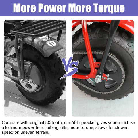 420 Chain With 60T Sprocket Kit For Mini Bike Fits Predator 212 196cc 200cc Engines, Includes 90 Link Rear Chain And 42 Link Jackshaft Chain, Compatible With CT200U BT200X CT200U EX Baja Warrior TrailMaster MB200 Axis M200