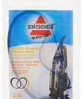 Front view of BISSELL replacement vacuum belt package (2 belts) for models 7, 9, 10, 12, 16.
