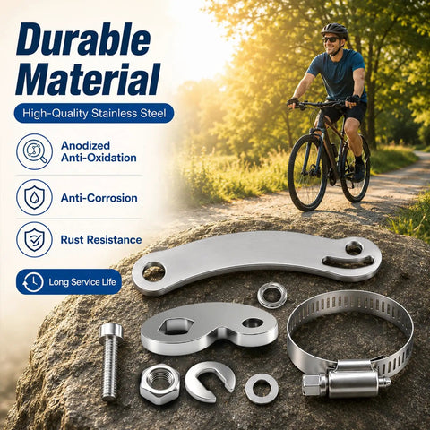 Two Sets Universal M12 Torque Arm Conversion Kit For E Bike Hub Motors Fits Front Or Rear Installations Durable 12mm Torque Arm For Adult Electric Bicycle Maintenance Tool, stainless steel parts