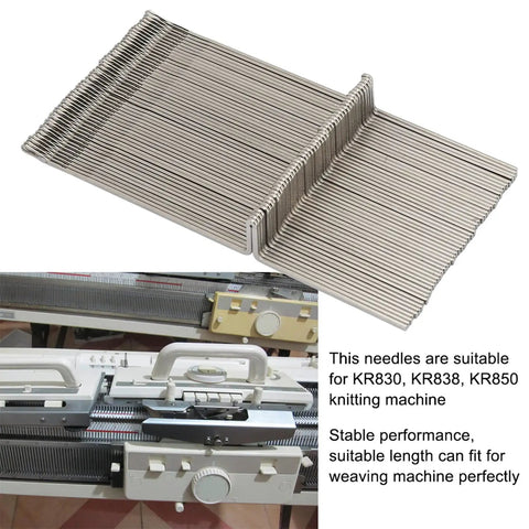 50 Pack Steel Knitting Machine Needles Set For Quick Swaps And Smooth Weaving Durable Crafting Tool Accessories For DIY Knitters Replacements For Your Knitting Projects Easy Install Pro Grade Quality, steel needles for KR830 KR838 KR850