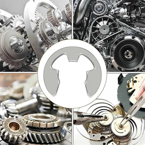 200 Pcs E Clips C Circlip Washer Kit Stainless Steel Shaft Bearing Retaining Rings Assorted 1.5 To 10 Mm External C Type Circlips