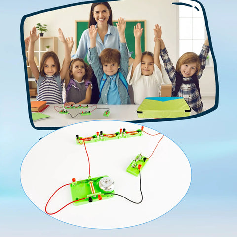 Children enjoying Awesome Hands On Electricity And Magnetism Science Kit For Kids And Students Basic Circuit Learning Starter STEM Set