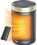 Portable Electric Space Heater With Thermostat And Remote Digital Display 12 Hour Timer 5 Modes 1500W PTC Ceramic Fast Heat