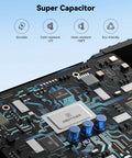 Internal circuit board with super capacitor of 4K Front And Rear Dash Cam With Starvis 2 Sensor GPS WiFi.