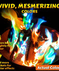 Color Changing Campfire Packets For Fire Pits And Indoor Outdoor Fireplaces Six Pack Rainbow Flames Red Blue Green Safe Easy Toss