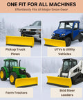 Heavy Duty Rubber Cutting Edge For Snow Plow 60 Inch Wide By 4 Inch High Replacement Blade on various vehicles in snow.
