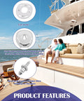 One Half Inch Lift The Dot Marine Snap Fasteners Kit For Tarp Canvas Includes Socket Stud Backing Plates And Wood Screw Studs Stainless Steel Ten Pack For Boat Camper And Caravan Covers with product features shown