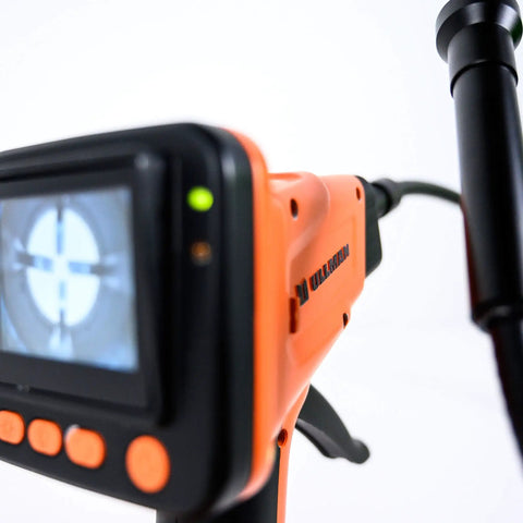 Camera Assisted Retrieval Tool With 32 Inch Bendable Gooseneck Four Prong Claw Live 480P Video On Two Point Eight Inch LCD Orange