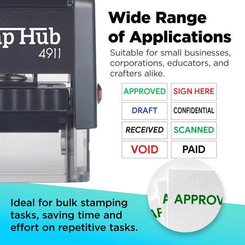 Self Inking Personalized Name Stamp For Office Use With Custom One Line Text